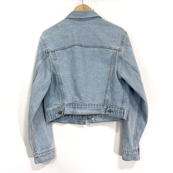 John Galt Brandy Melville Oversized Light Wash Denim Jean Jacket S/M - Picture 7 of 7